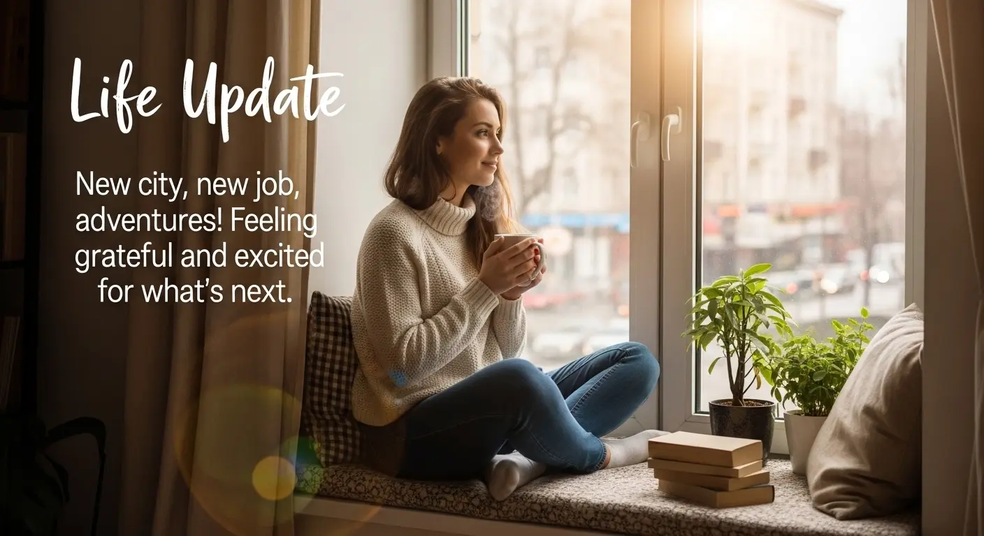 life update captions