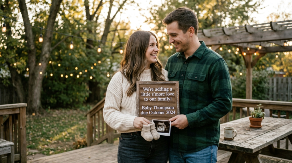 pregnancy announcement caption
