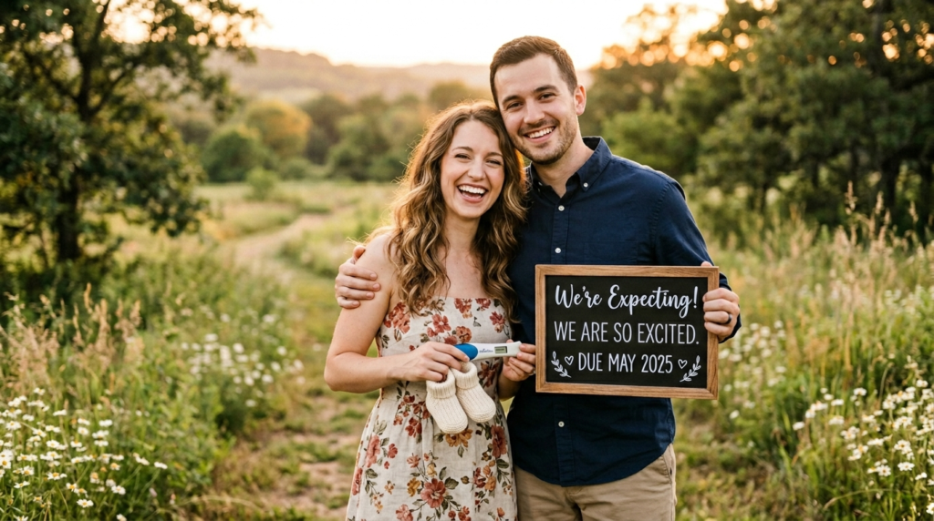 pregnancy announcement caption