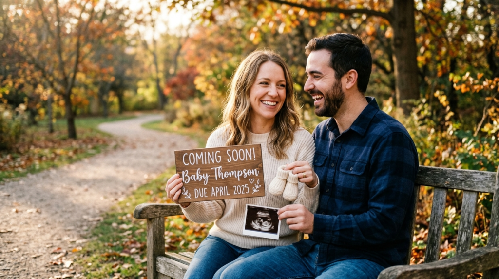 pregnancy announcement caption