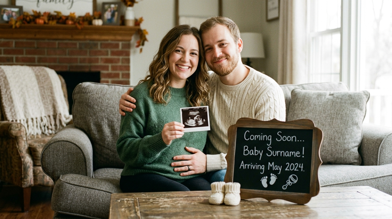 pregnancy announcement caption